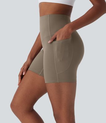 Halara UltraSculpt™ High Waisted Tummy Control Built-in Underwear Anti-Bacterial Shaping Training Biker Shorts 5'' With Pockets Halara UltraSculpt™ High Waisted Tummy Control Built-in Underwear Anti-Bacterial Shaping Training Biker Shorts 5'' With Pockets