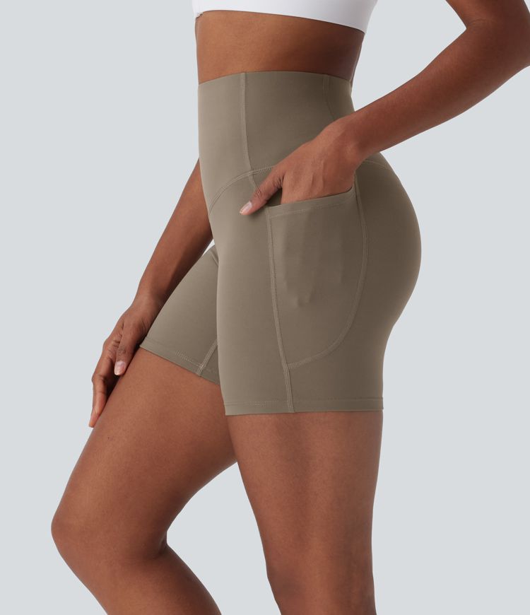 Halara UltraSculpt™ High Waisted Tummy Control Built-in Underwear Anti-Bacterial Shaping Training Biker Shorts 5'' With Pockets Halara UltraSculpt™ High Waisted Tummy Control Built-in Underwear Anti-Bacterial Shaping Training Biker Shorts 5'' With Pockets