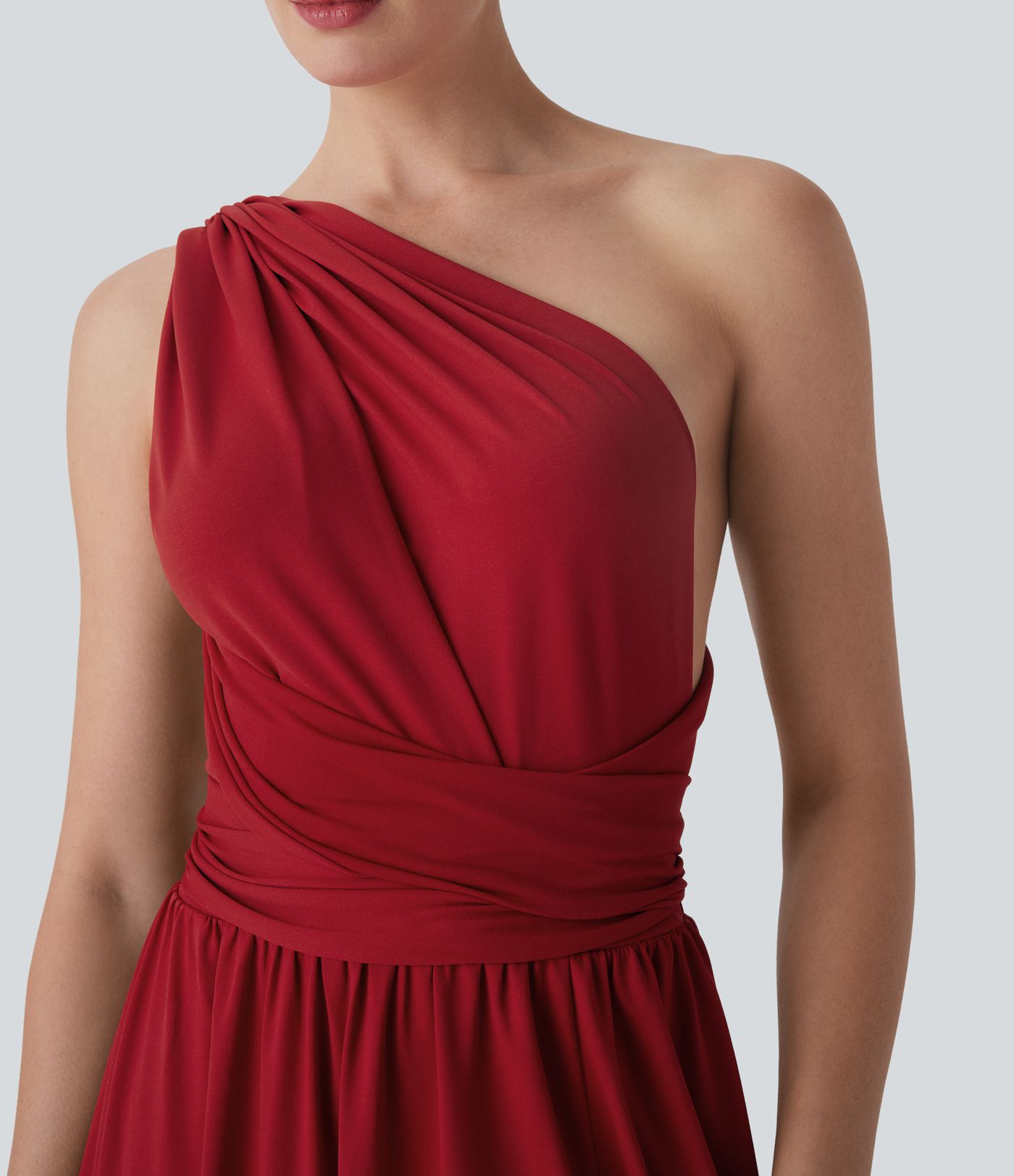 V Neck Short Sleeve Tie Back Maxi Dress with Pocket