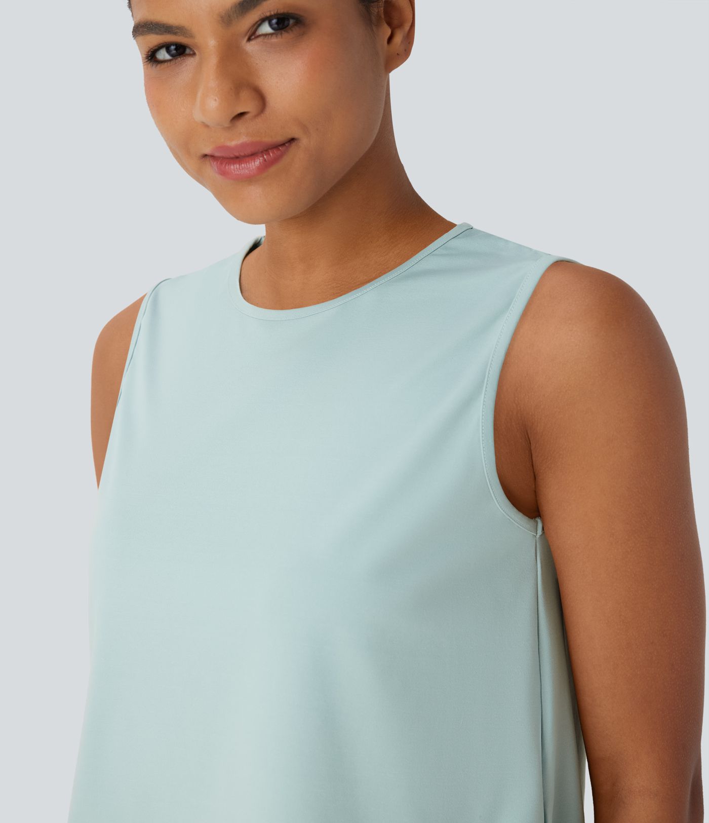 Sleeveless Top and Capri Wide Leg Pants Set with Pockets