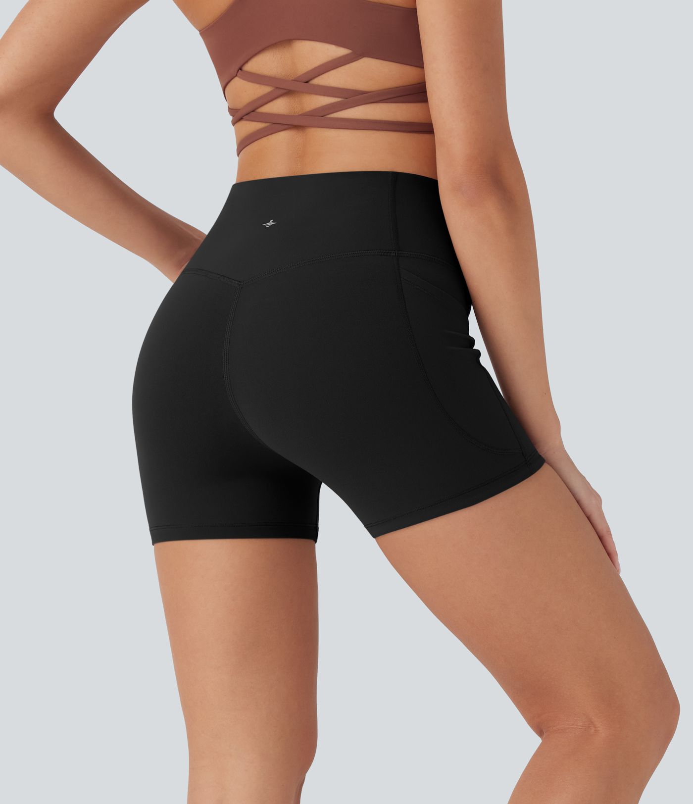 Halara UltraSculpt™ High Waisted Tummy Control Pocket Shaping Training Biker Shorts 3''