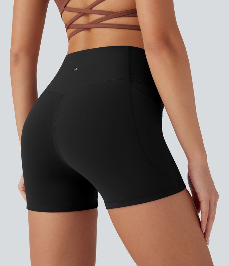 Halara UltraSculpt™ High Waisted Tummy Control Pocket Shaping Training Biker Shorts 3''