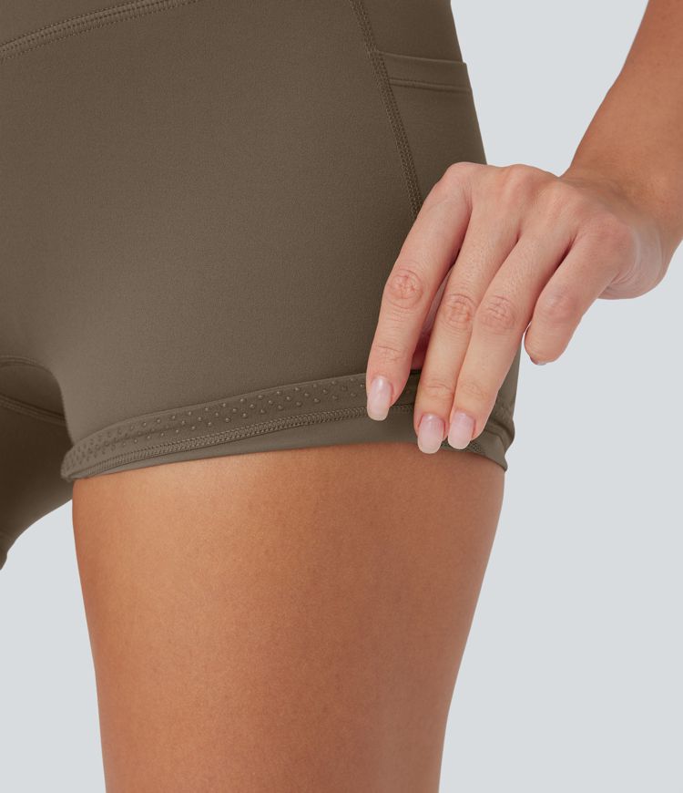 Pantalón corto Halara UltraSculpt™ SoCinched ciclista moldeador tiro alto control abdomen bolsillo lateral 7.5cm