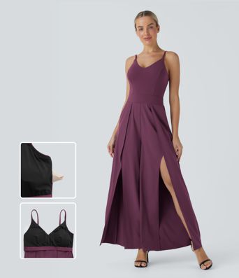 Mono casual de pierna ancha Breezeful™ de secado rápido con bolsillos