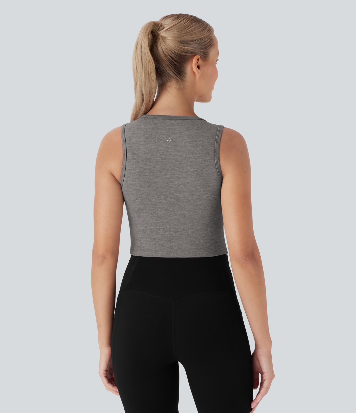 Débardeur de yoga court avec soutien-gorge intégré
