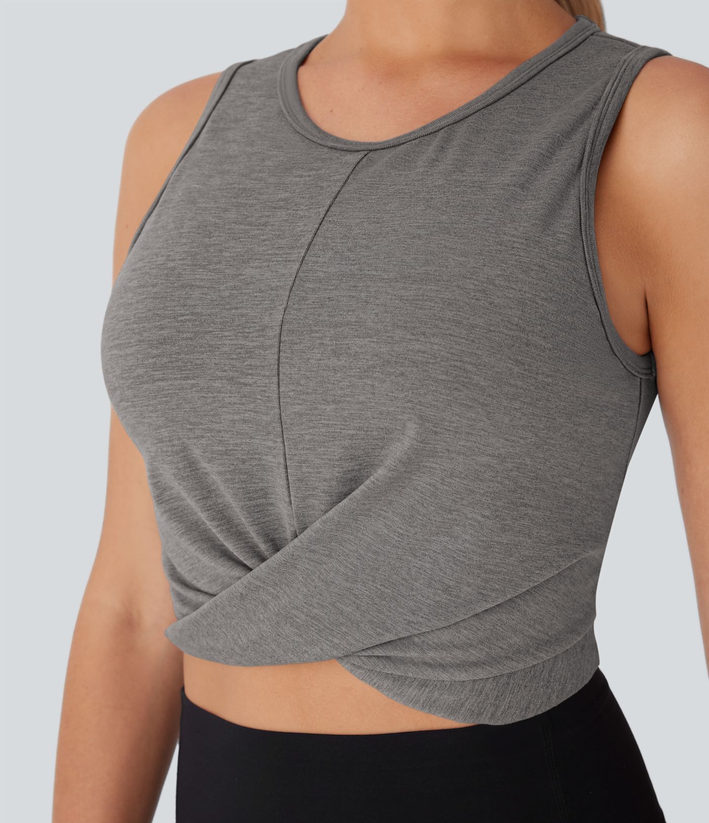 Débardeur de yoga court avec soutien-gorge intégré