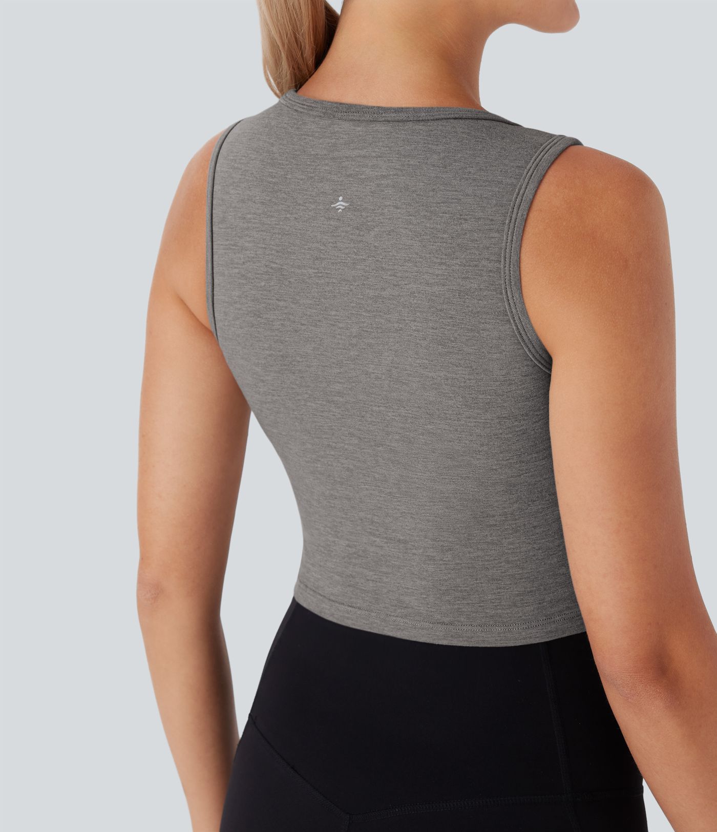 Débardeur de yoga court avec soutien-gorge intégré