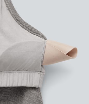 Débardeur de yoga court avec soutien-gorge intégré