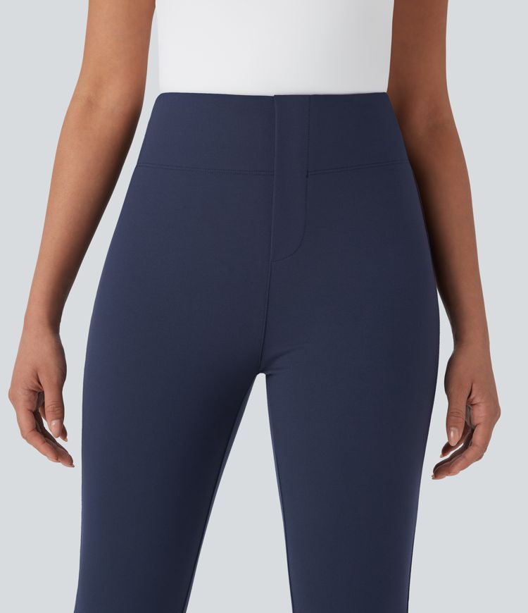 Pantalón oficina Halara Flex™ tiro alto ajustado bolsillo lateral trasera