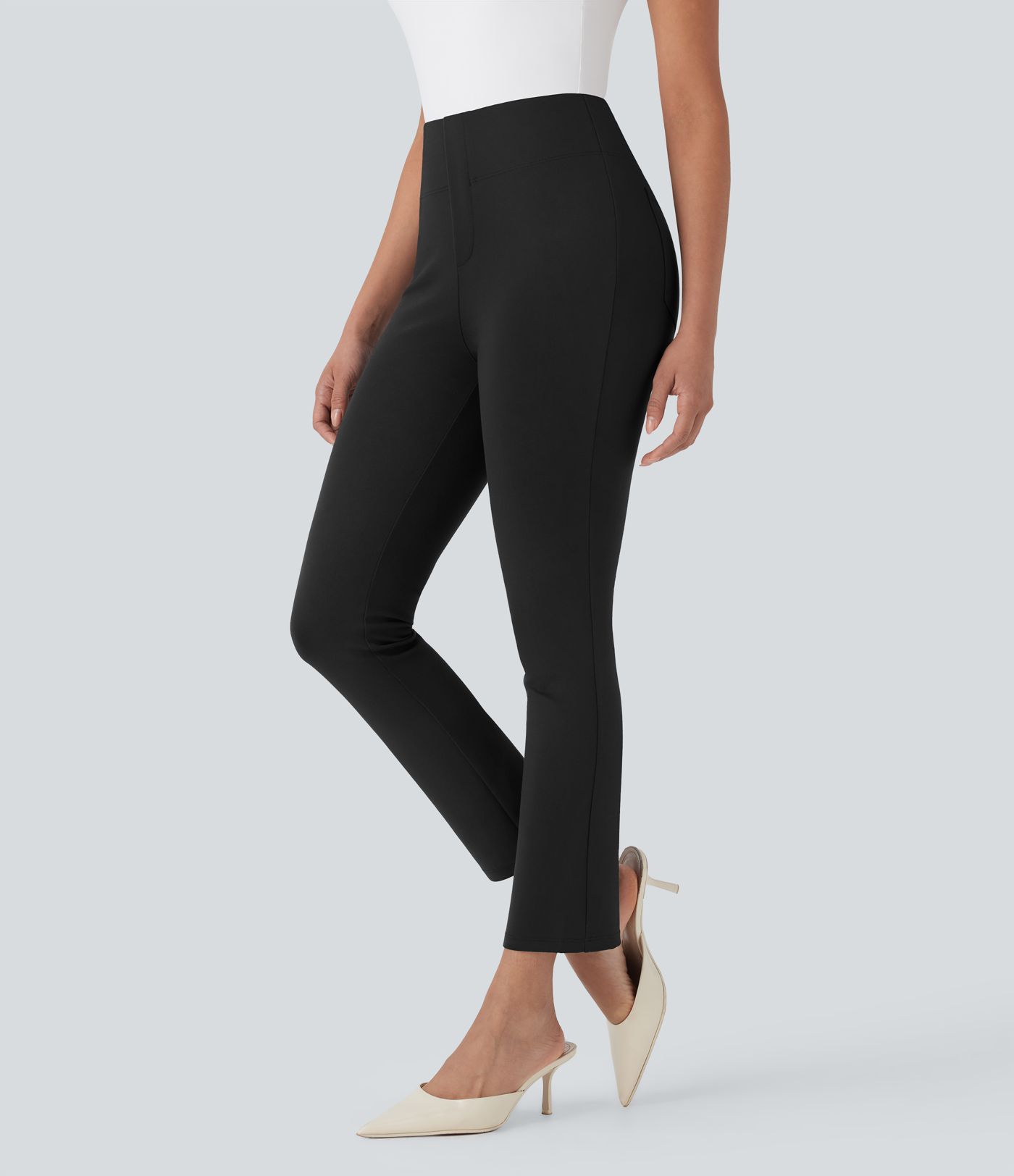 Halara Flex™ SculptKnit High Waisted Pocket Tapered Cropped Work Pants