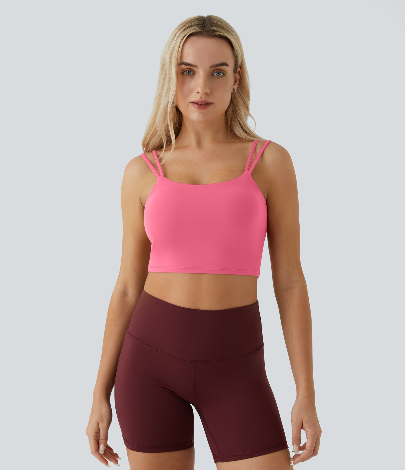 Double Straps Cropped Yoga Tank Top
