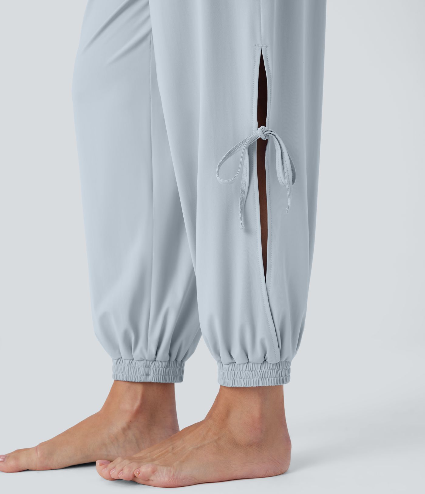 Sleeveless Cut Out Drawstring Pocket Cool Touch Yoga Jumpsuit-UPF50+