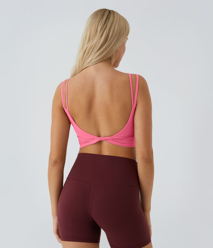 Double Straps Cropped Yoga Tank Top