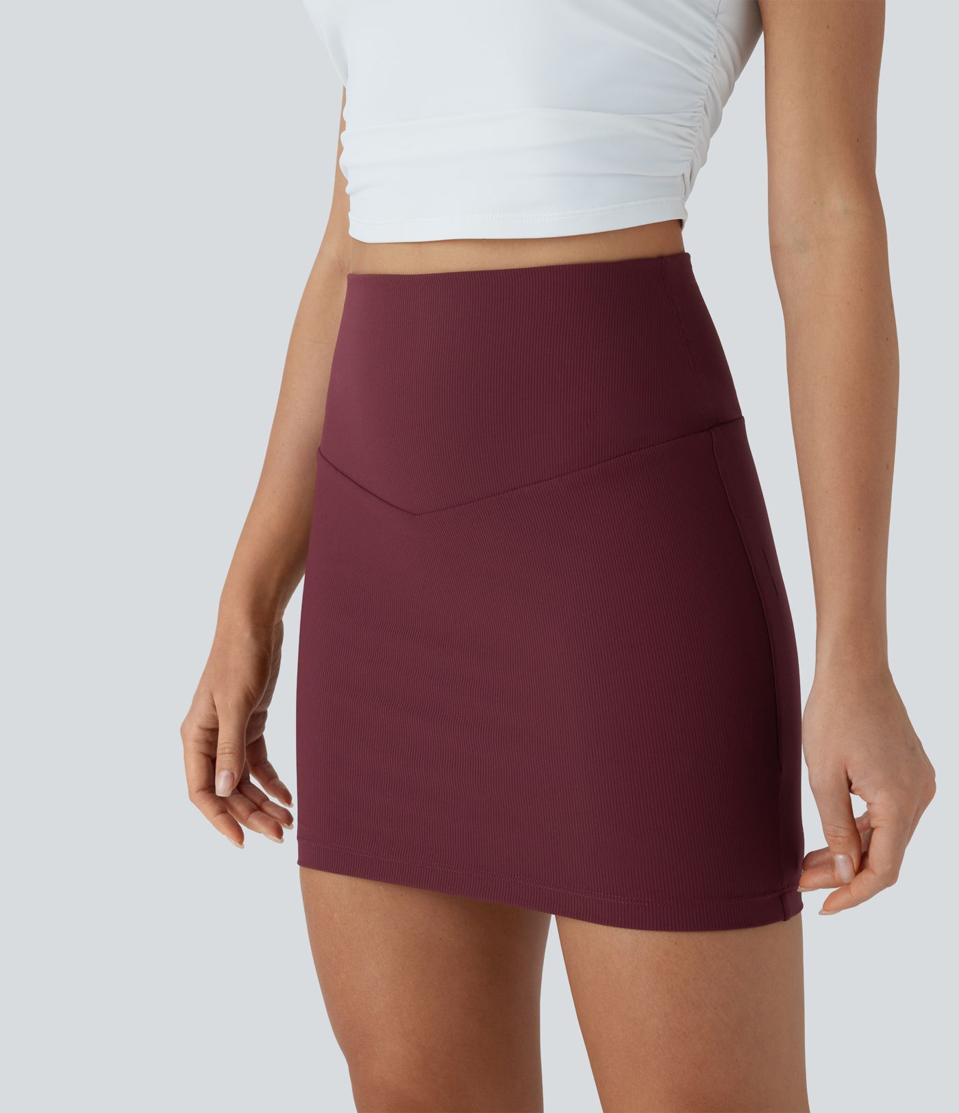 Patitoff™ Flow Pet Hair Resistant High Waisted Tummy Control 2-in-1 Bodycon Mini Casual Skirt