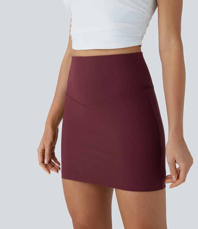 Patitoff™ Flow Pet Hair Resistant High Waisted Tummy Control 2-in-1 Bodycon Mini Casual Skirt