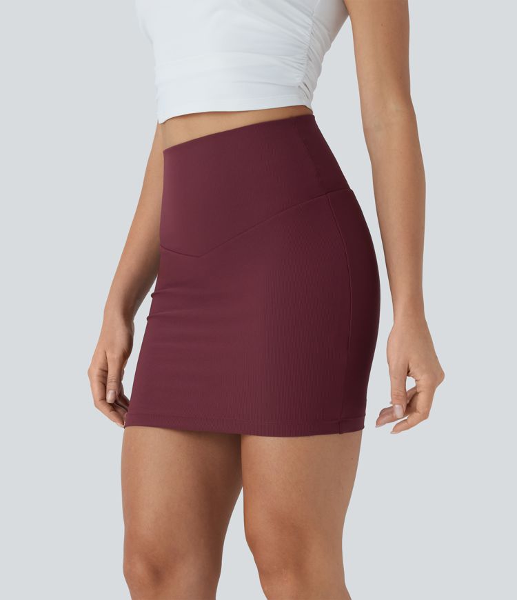 Patitoff™ Flow Pet Hair Resistant High Waisted Tummy Control 2-in-1 Bodycon Mini Casual Skirt