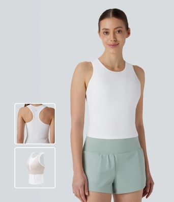 Débardeur de yoga tricoté à dos nageur