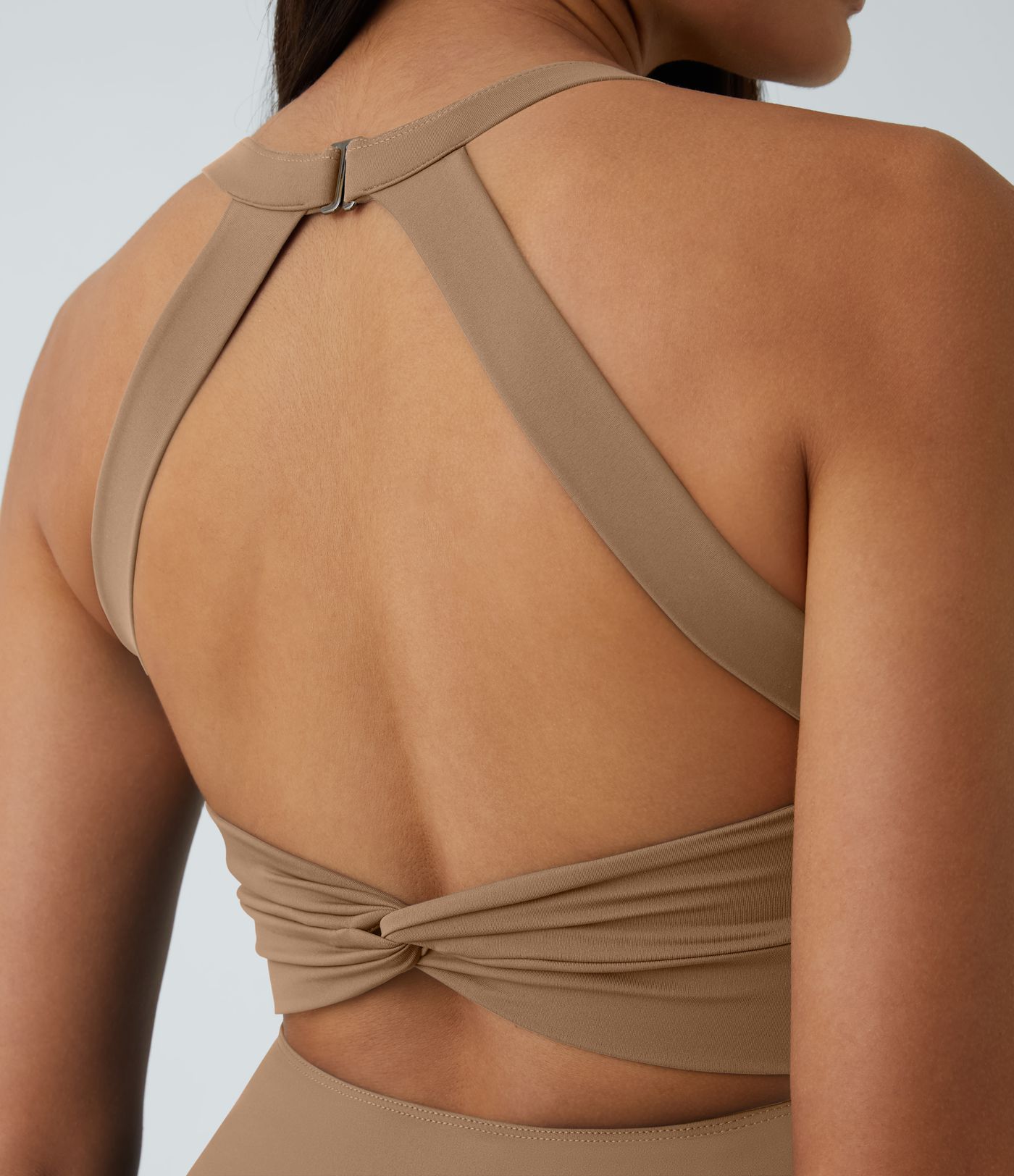 SoftlyZero™ Airy Backless Twisted Flare Low Support Dance Active Dress-Longer Length-Easy Peezy Edition A-C Cups