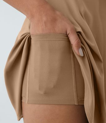 SoftlyZero™ Airy Backless Twisted Flare Low Support Dance Active Dress-Longer Length-Easy Peezy Edition A-C Cups