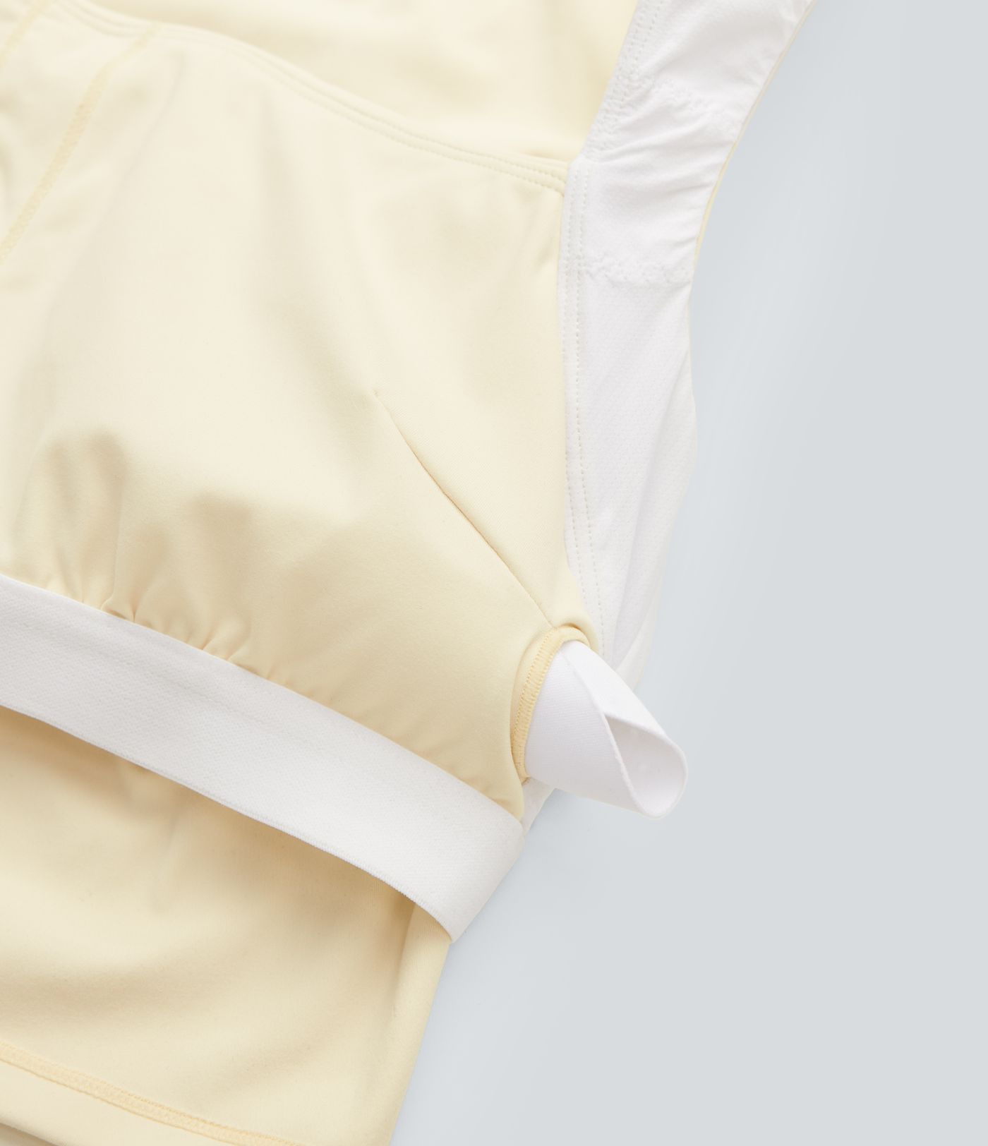 SoftlyZero™ Plush Square Neck Ruched Tank Top And Tummy Control 2-in-1 Yoga Skirt Set with Pocket