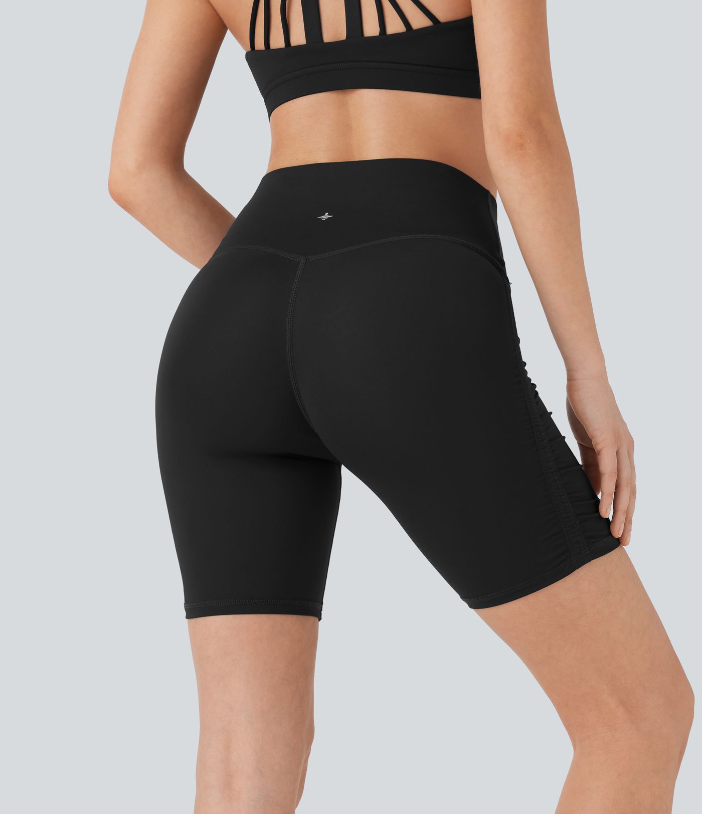 Shorts biker para running moldeadores Softlyzero™ de secado rápido de tiro alto con reductor de abdomen y fruncido en longitud 17cm