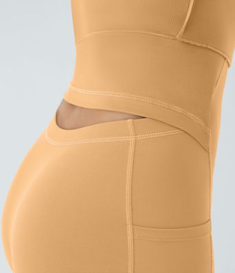 SoftlyZero™ Airy Backless Twisted Flare Low Support Dance Active Dress-Longer Length-Easy Peezy Edition A-C Cups