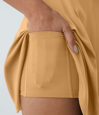 SoftlyZero™ Airy Backless Twisted Flare Low Support Dance Active Dress-Longer Length-Easy Peezy Edition A-C Cups