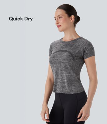 OneForm Seamless Flow Short Sleeve Cut Out Quick Dry Hiking Sports Top
