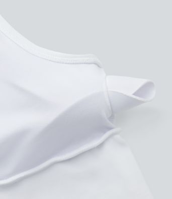 Top deportivo de yoga 2 en 1 con espalda nadadora y tejido en contraste