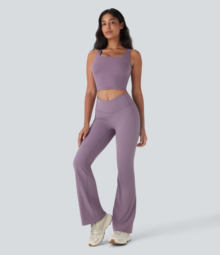 Leggings Halara UltraSculpt™ bell-bottom hiking pants UPF 50+ quick-drying with high-rise V-shaped waist with abdomen shaper and pockets