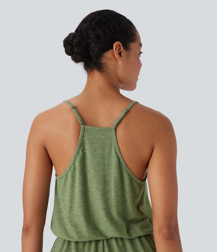 Wide Leg Jumpsuit with Pockets