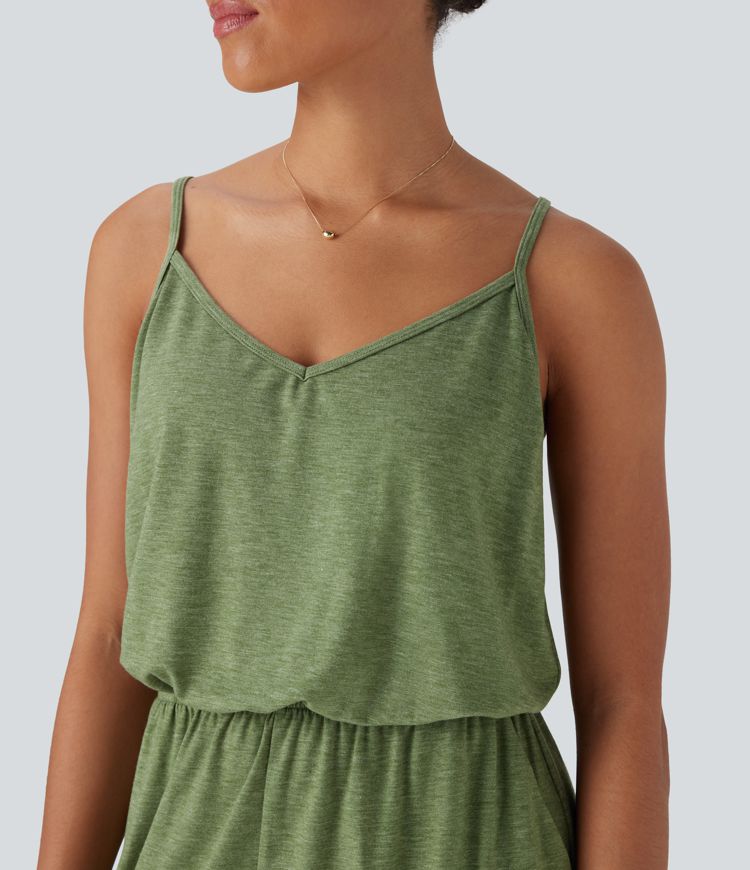 Wide Leg Jumpsuit with Pockets