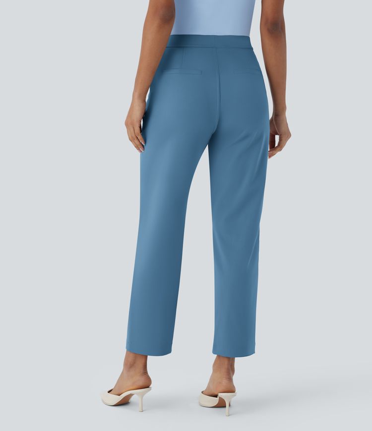HaloTek Air™ High Waisted Side Pocket Ankle Length Tapered Work Pants