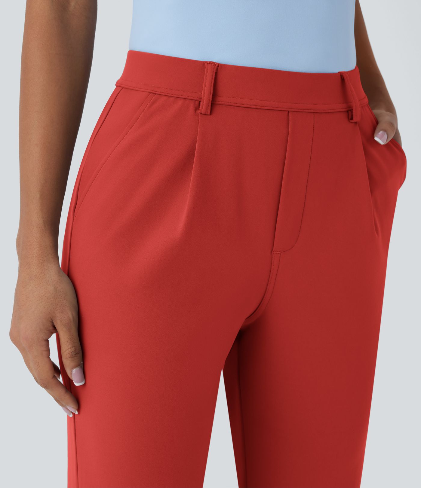 Halara Flex™ DayStretch High Waisted Pocket Ankle Length Tapered Work Trousers