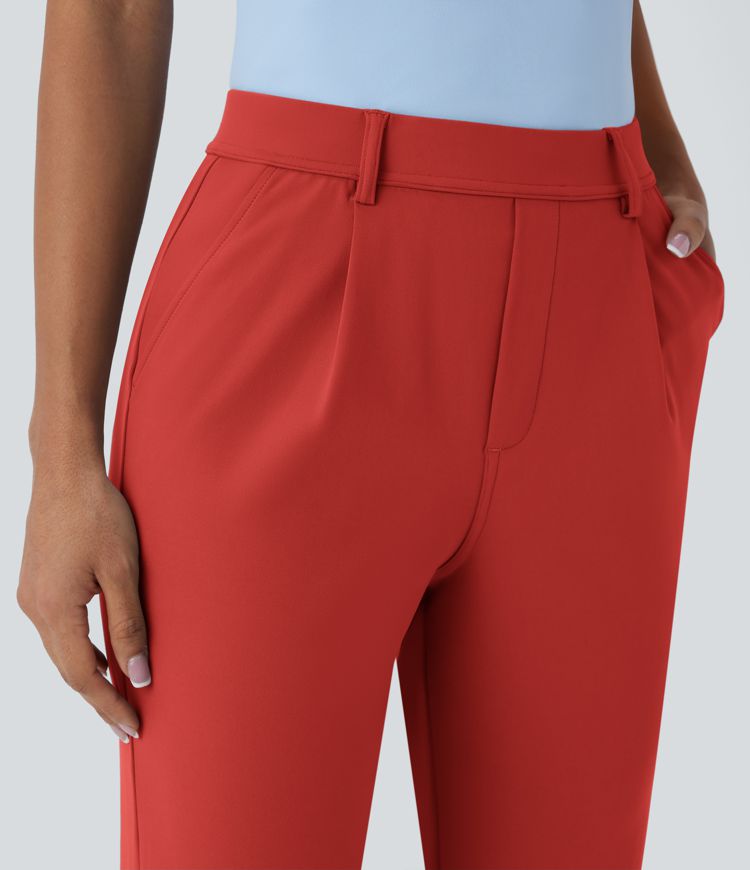 Halara Flex™ DayStretch High Waisted Pocket Ankle Length Tapered Work Trousers