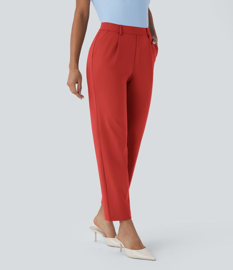 Halara Flex™ DayStretch High Waisted Pocket Ankle Length Tapered Work Trousers