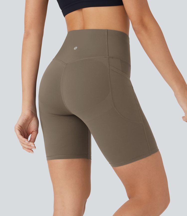 Halara UltraSculpt™ High Waisted Butt Lifting Tummy Control Pocket Shaping Training Biker Shorts 7''