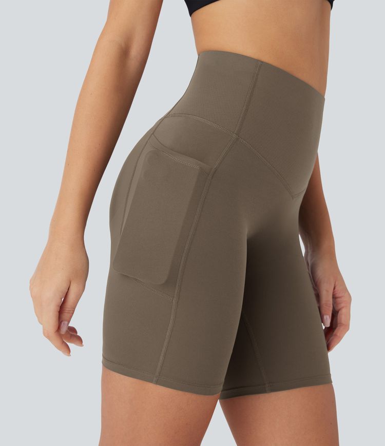 Halara UltraSculpt™ High Waisted Butt Lifting Tummy Control Pocket Shaping Training Biker Shorts 7''