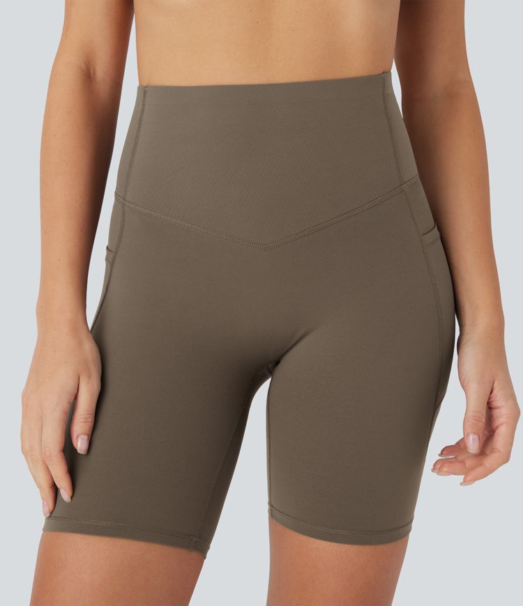 Halara UltraSculpt™ High Waisted Butt Lifting Tummy Control Pocket Shaping Training Biker Shorts 7''