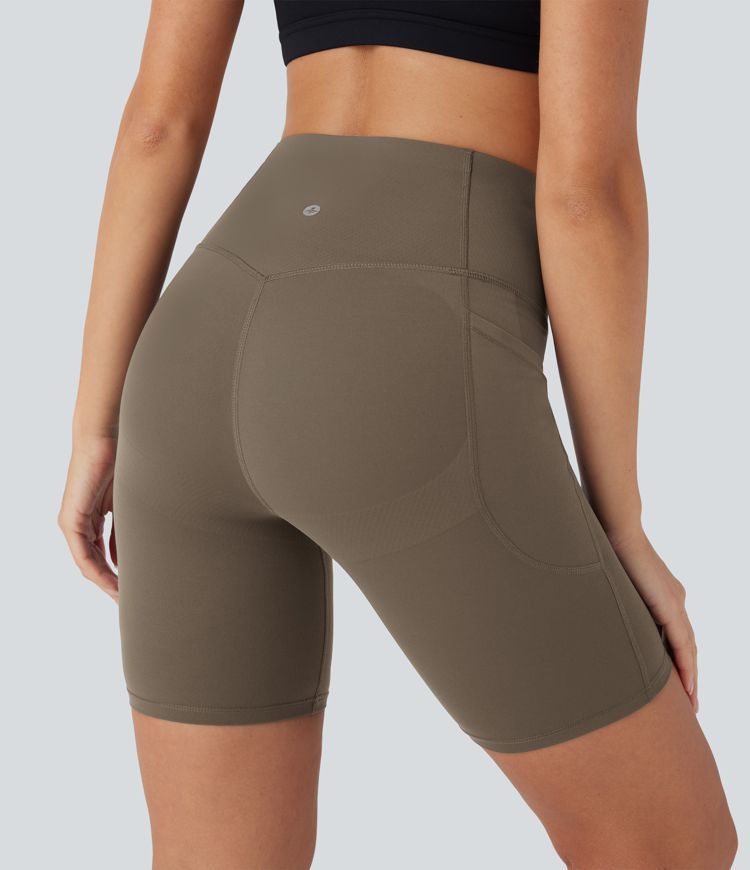 Halara UltraSculpt™ High Waisted Butt Lifting Tummy Control Pocket Shaping Training Biker Shorts 7''