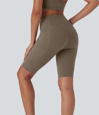 Halara UltraSculpt™ High Waisted Butt Lifting Tummy Control Shaping Training Biker Shorts 9'' with Pockets