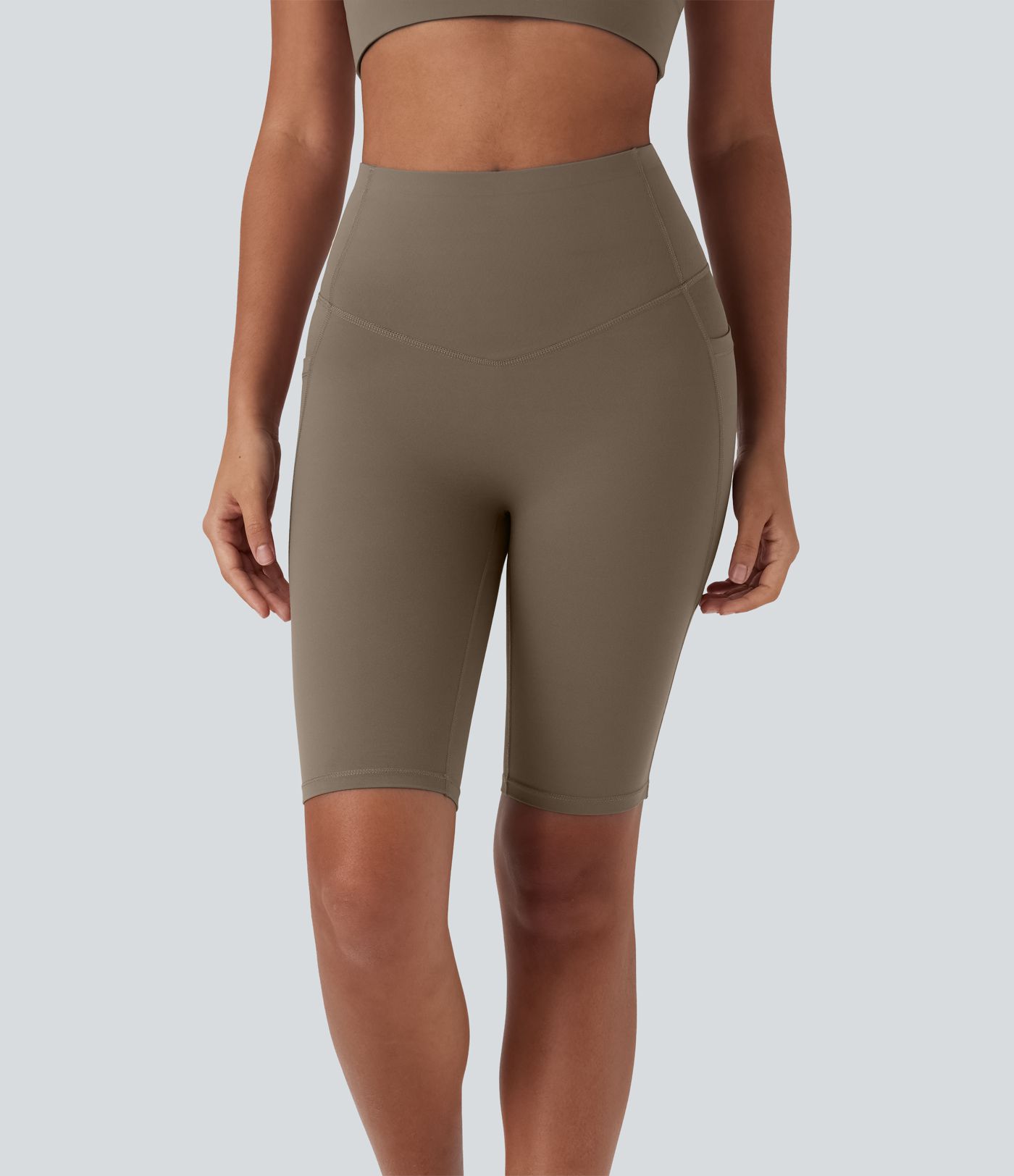 Halara UltraSculpt™ High Waisted Butt Lifting Tummy Control Shaping Training Biker Shorts 9'' with Pockets