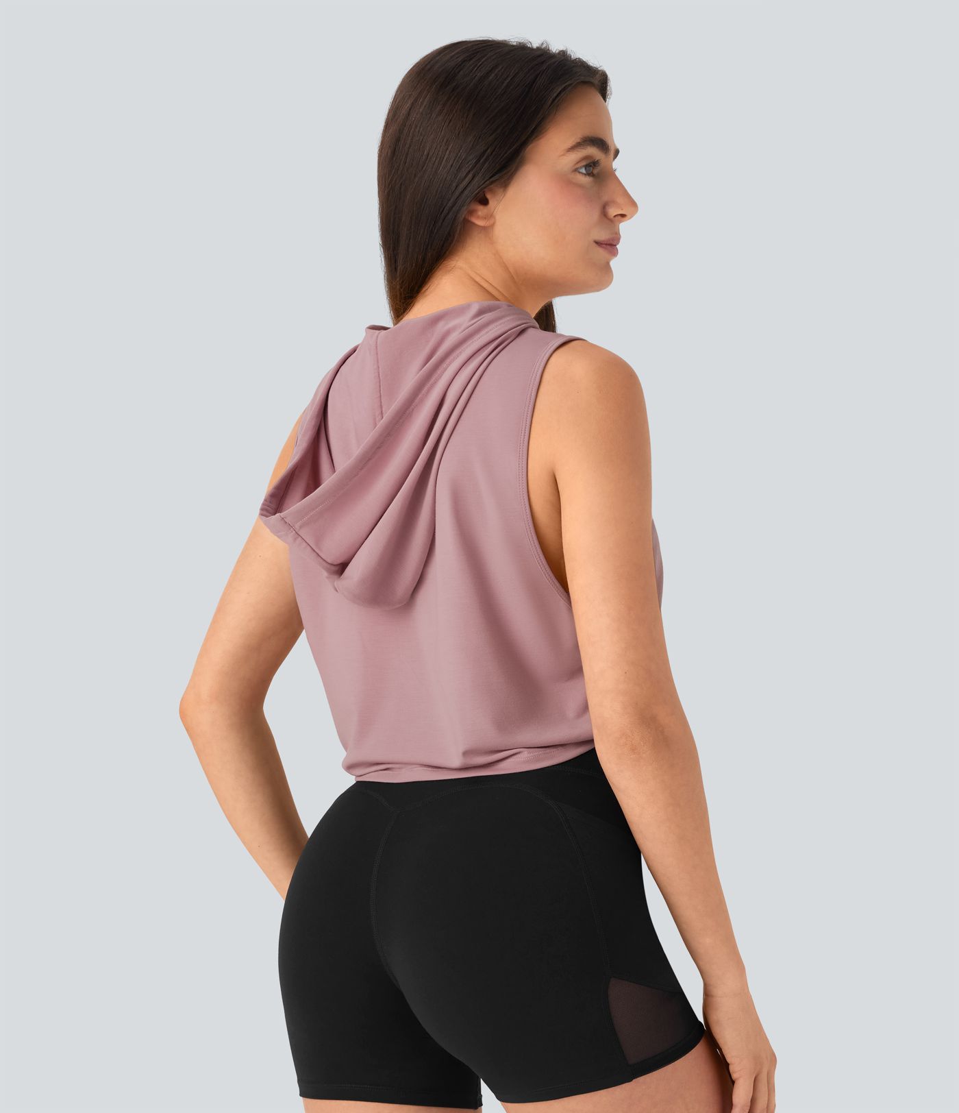 Kapuzen-Kordelzug Schnelltrocknender Lauftanktop