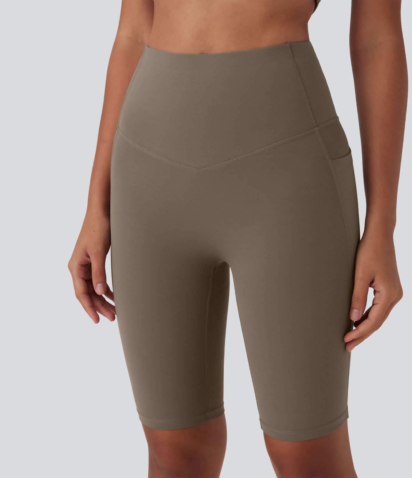 Halara UltraSculpt™ High Waisted Butt Lifting Tummy Control Shaping Training Biker Shorts 9'' with Pockets
