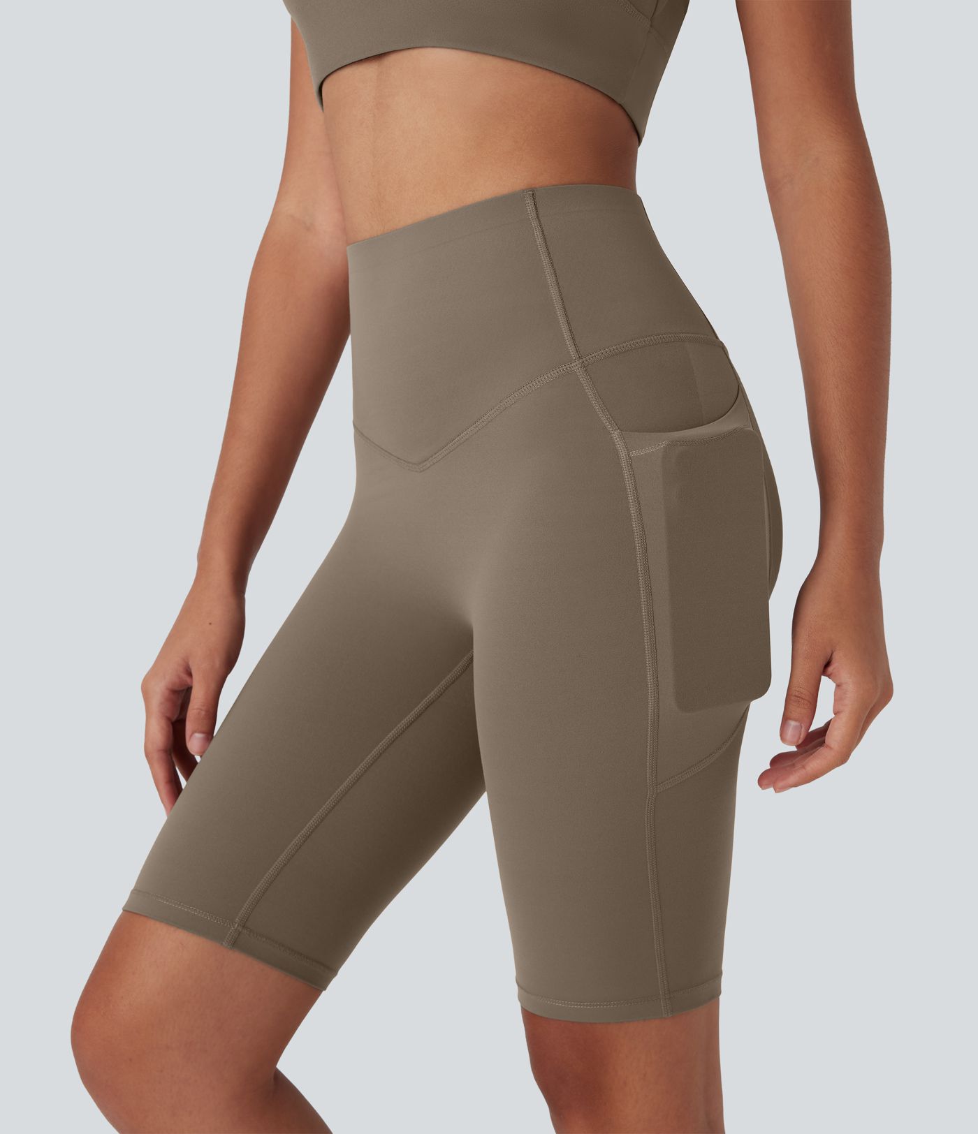 Halara UltraSculpt™ High Waisted Butt Lifting Tummy Control Shaping Training Biker Shorts 9'' with Pockets