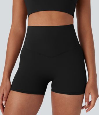 Halara UltraSculpt™ SoCinched short d'entraînement gainant tall tail, rehausseur de fessier, maintien du ventre, avec poches — 3''