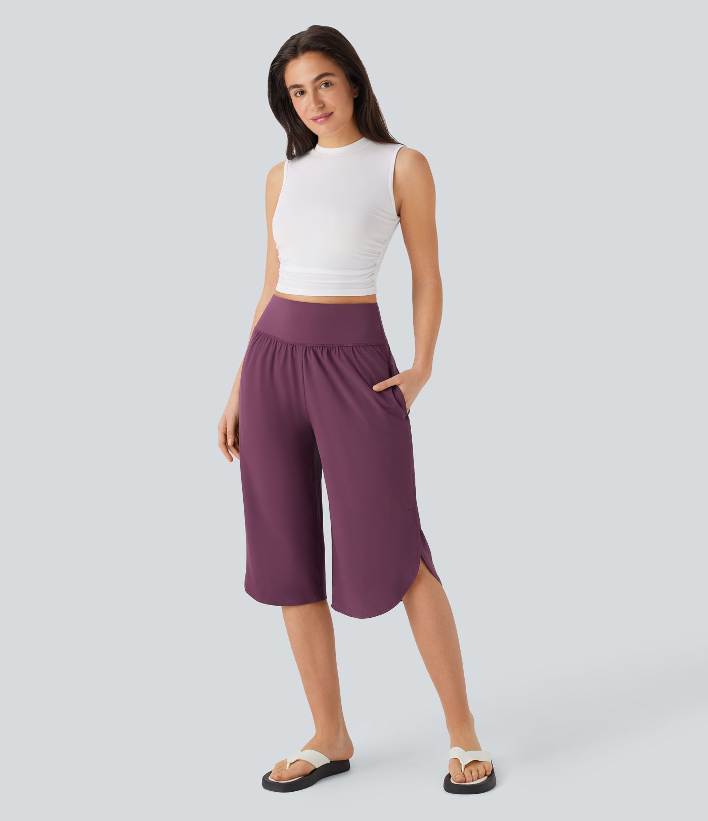 Breezeful™ High Waisted Tummy Control Quick Dry Casual Pants with Pockets