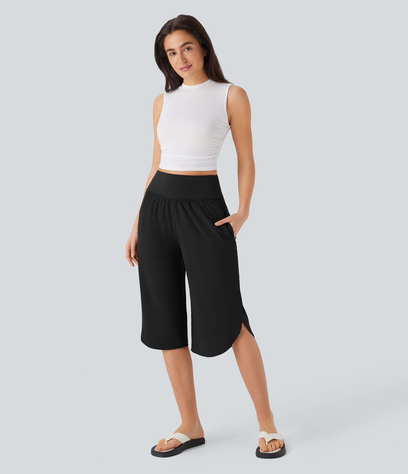 Breezeful™ High Waisted Tummy Control Quick Dry Casual Pants with Pockets