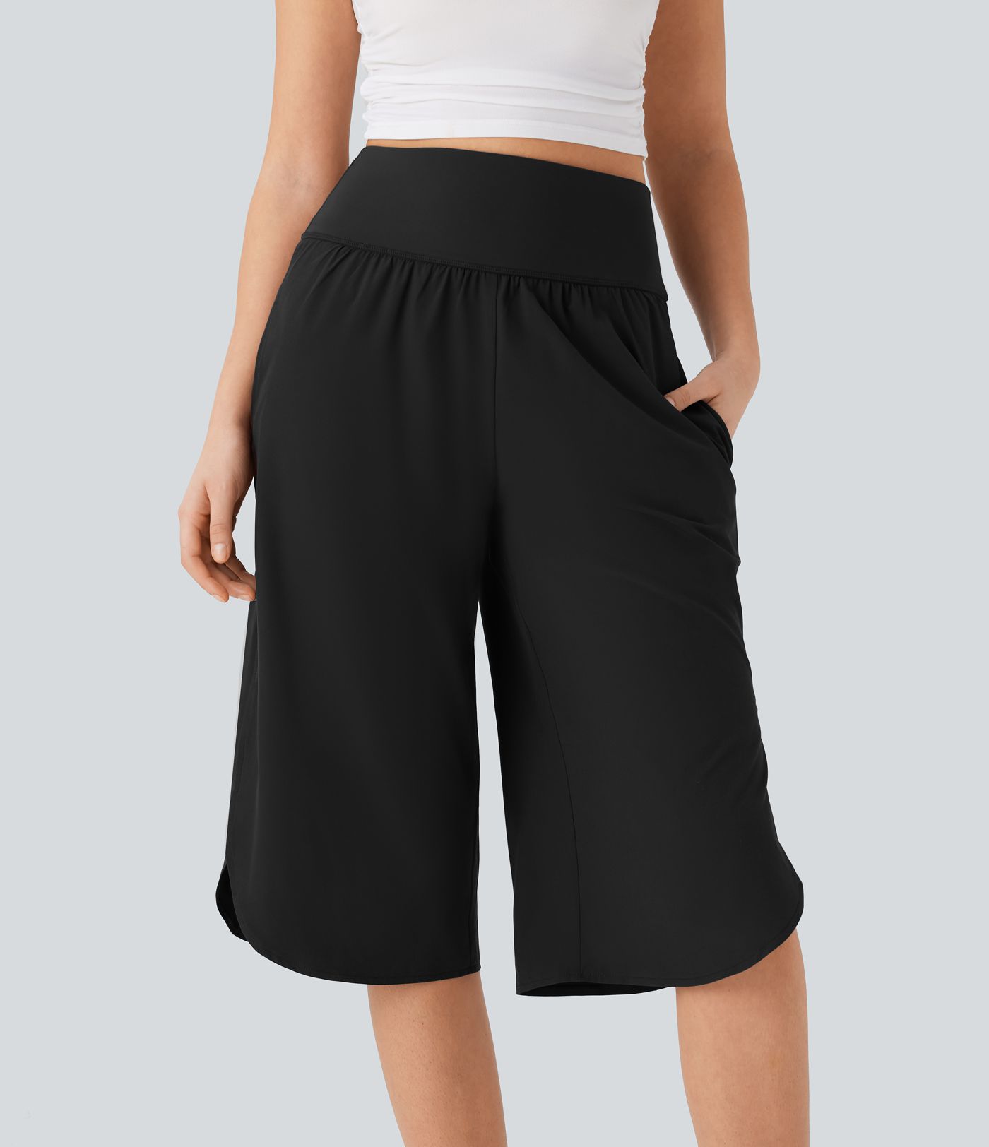 Breezeful™ High Waisted Tummy Control Quick Dry Casual Pants with Pockets