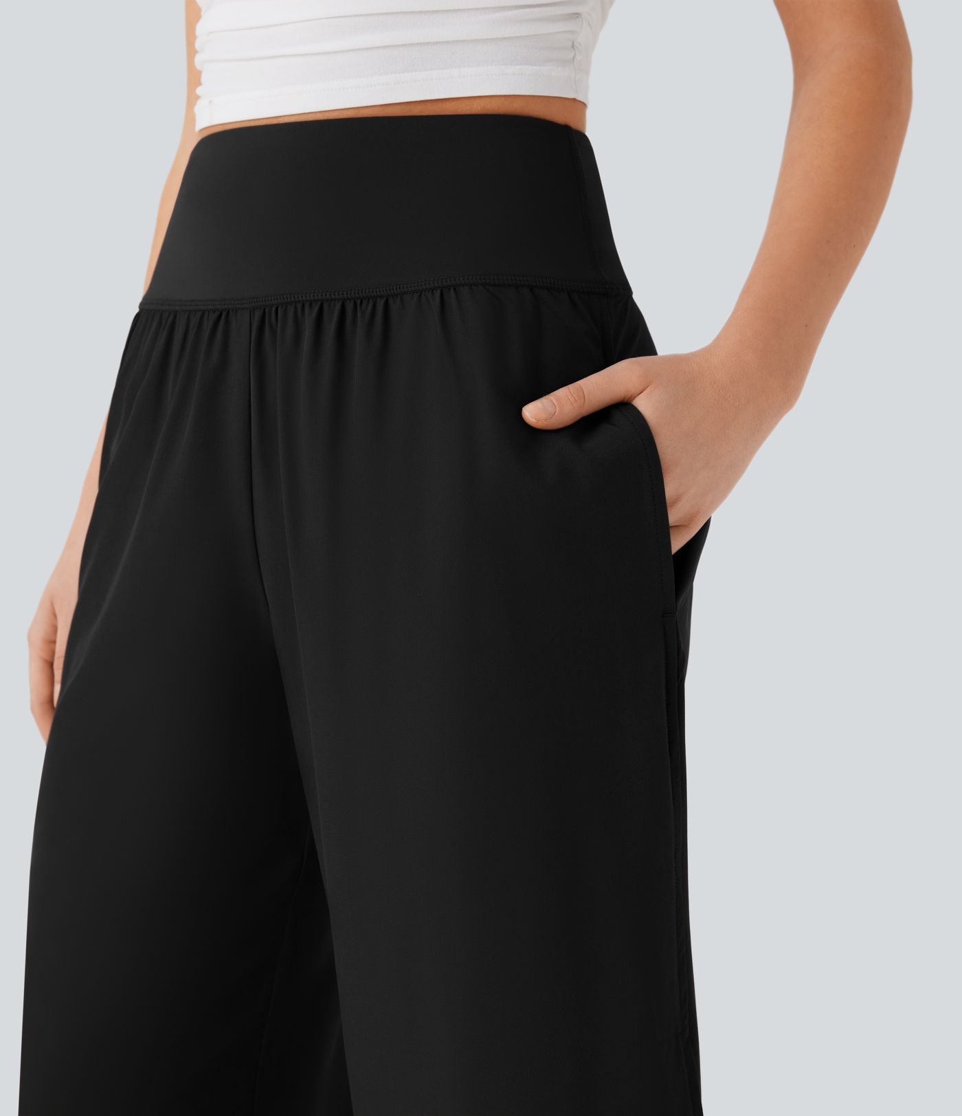 Breezeful™ High Waisted Tummy Control Quick Dry Casual Pants with Pockets